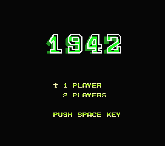 1942 title screen for MSX2